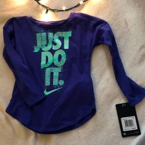 Girl Nike Toddler Long Sleeve Shirt JUST DO IT 3T
